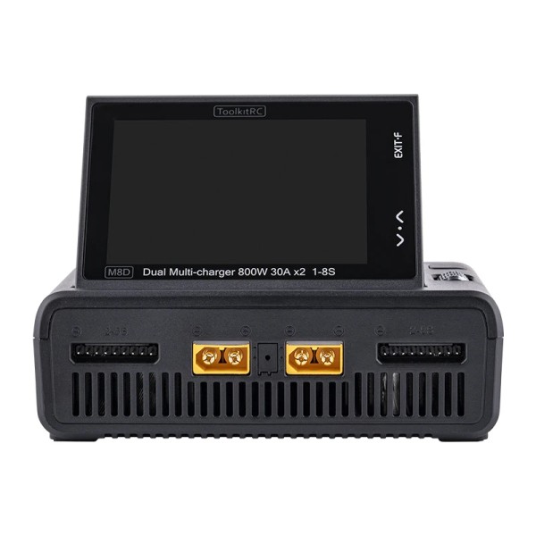 Wholesale ToolkitRC M8D 1600W 50A Balance Touch Screen Charger 65W Fast Charge Dual Channels for 1-8S Battery for Rc Drone Car
